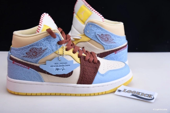 Rouge Jordan Fearless Air SE 1 Mid CU2803-200 Chateau x Maison 1021